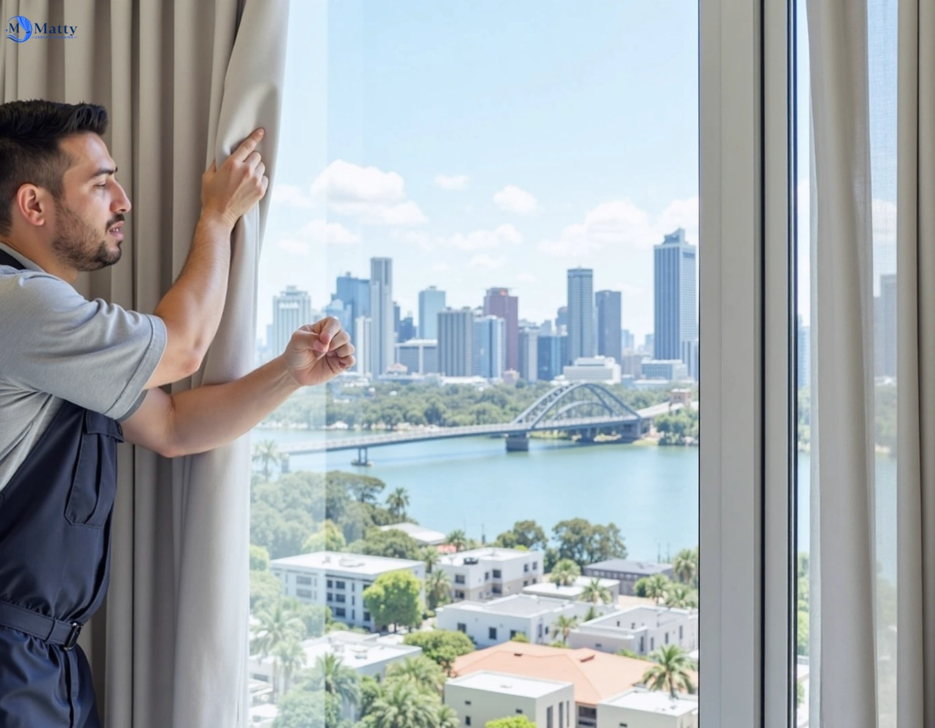 Professional curtain steam cleaning service marcus-hill-vic QLD by Matty Curtain Cleaning